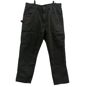 Wrangler Riggs Workwear Ripstop Cargo Pants Loren Green 38x32 Work Uniform